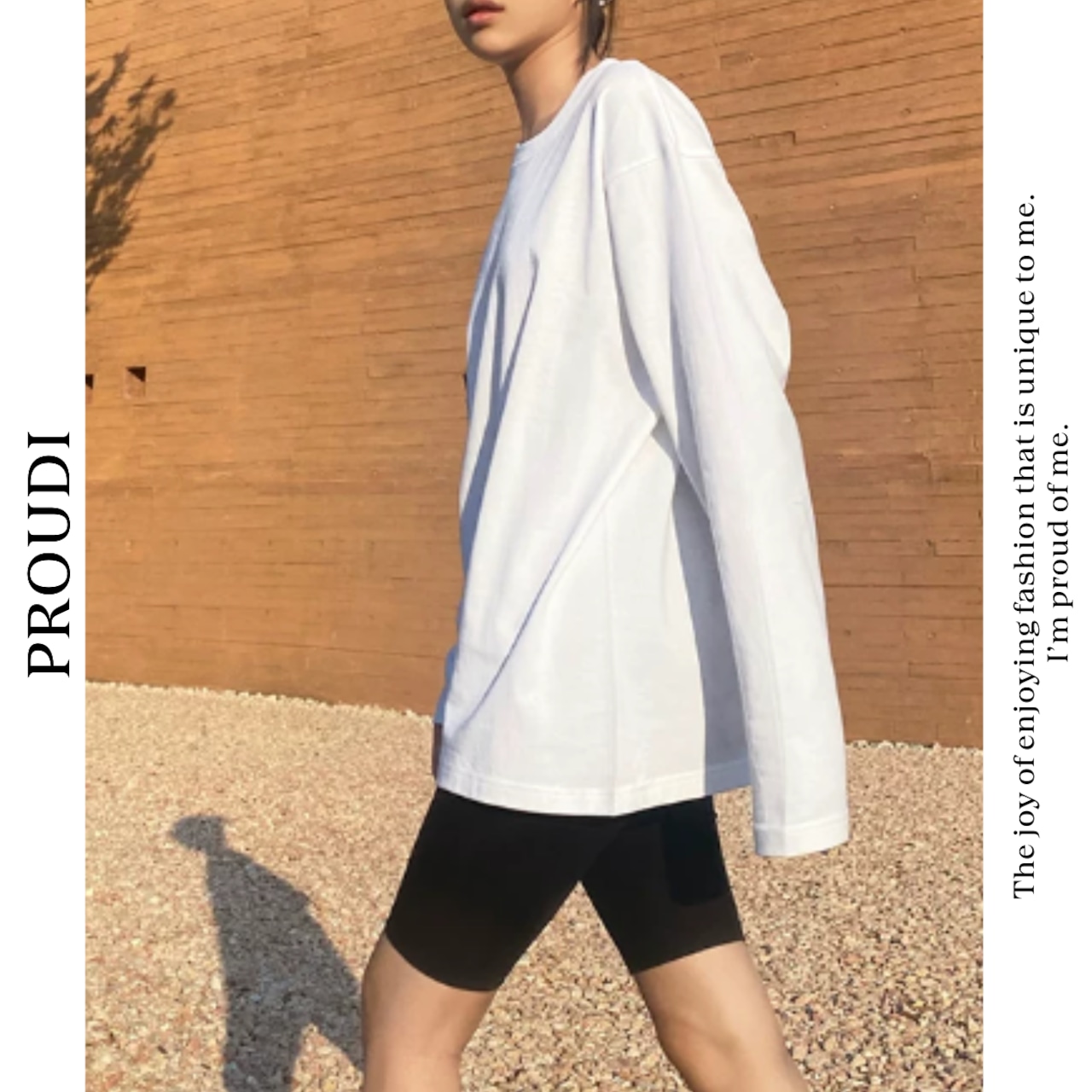 【クルーネック無地長袖Tシャツ 】P00367