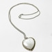 Vintage 925 Silver & MOP Heart Pendant Necklace