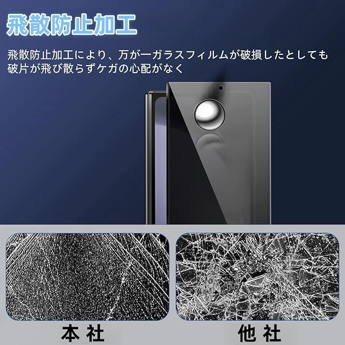 NIUZHAI Galaxy Z Fold 7 強化ガラスフィルム（2枚） 【覗き見