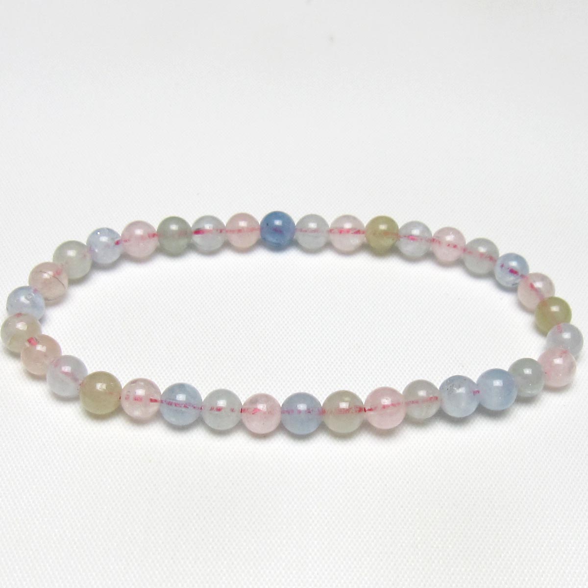 ミックスカラーベリル ブレスレット 5mm 一点物 メール便可 [M便 1/10] 111-48816