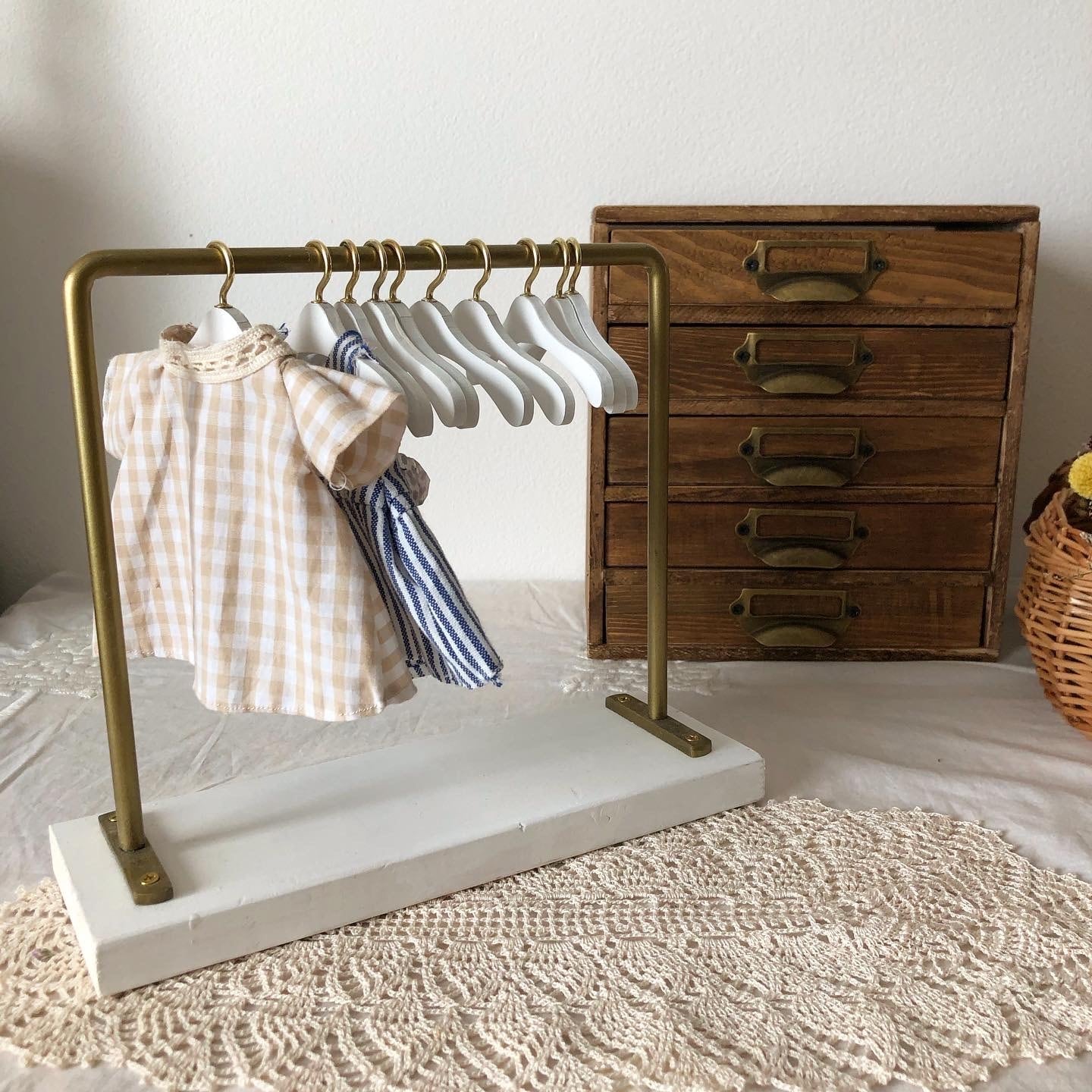 ハンドメイド　ドール　ハンガー ラック　ソランちゃん 大きい サイズ ドールハンガーラック ドール家具 人形タンス ソラン