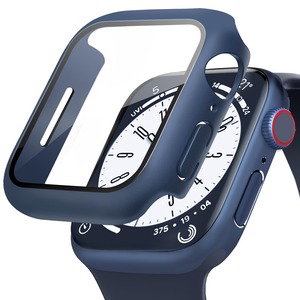 【在庫処分】POLINK for Apple Watch用 ケース Series 11/10/9/8/7/6/5/4/SE3/SE2/SE 41mm PC素材 強化ガラス アップルウォッチ 保護用カバー 超薄型 高耐久 耐衝撃 高透過率 指紋防止 for Apple Watch用 カバー 全面保護 ダークブルー