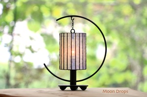 Moon Drops Lamp1 雪花　スタンドタイプ　M（ステンドグラス照明器具）