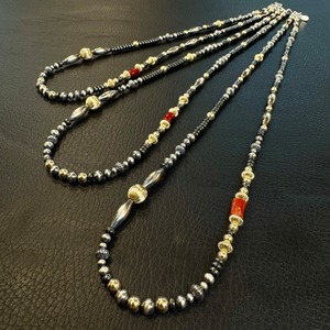 ブライト（Bright）ネックレス（Wave S Hematite）血赤珊瑚 60cm