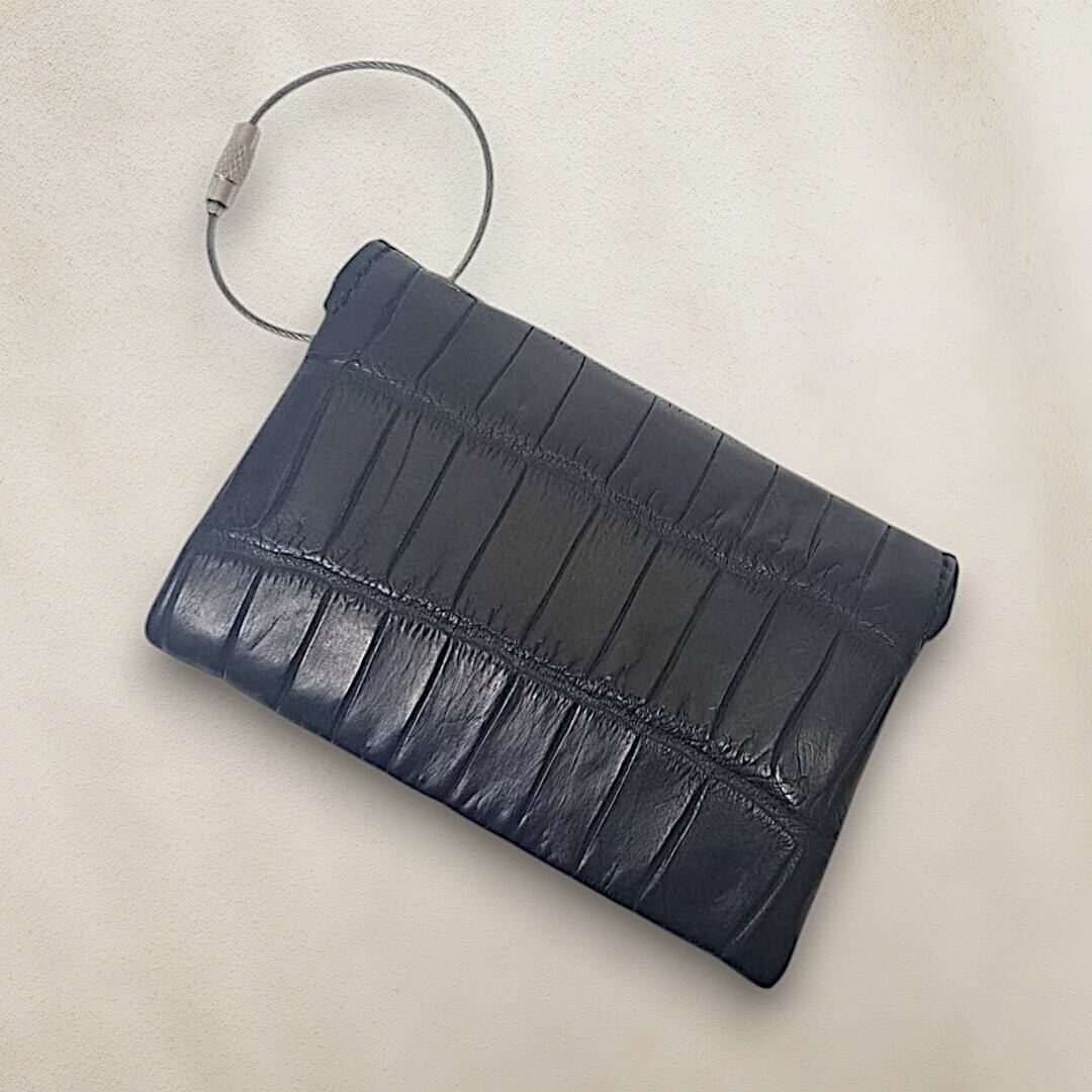 【ポケットティッシュチャーム】クロコダイル ブラック