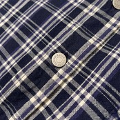 90s Eddie Bauer エディーバウアー 白タグ チェック柄 オックスフォード シャツ ジャケット L /メンズ/ビンテージ/メタルボタン