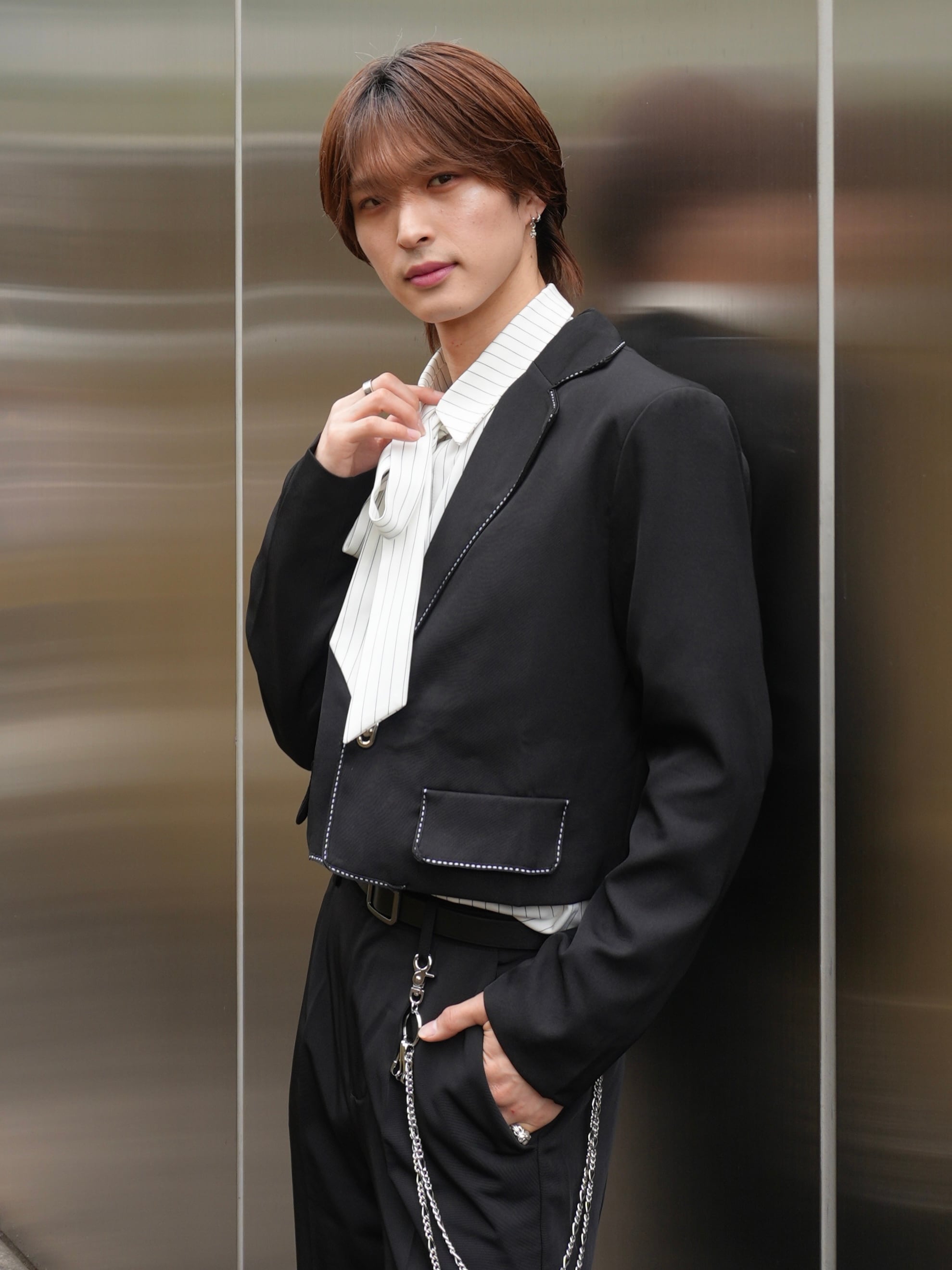 ALUDE セットアップ　黒 ALUDE SELECT】black gorgeous set up | 【ALUDE】韓国メンズファッション