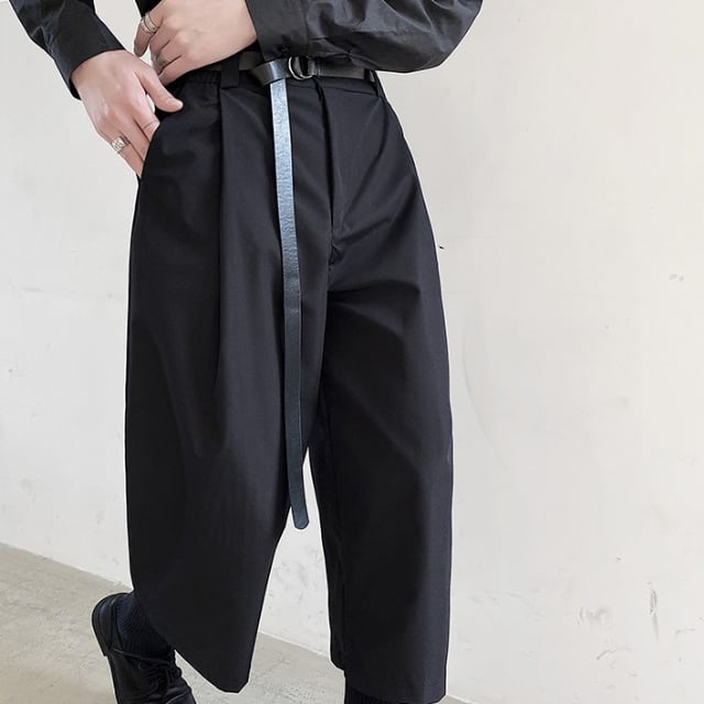 予約販売】パンツ ボトムス メンズ ワイド 八分丈 クロップド