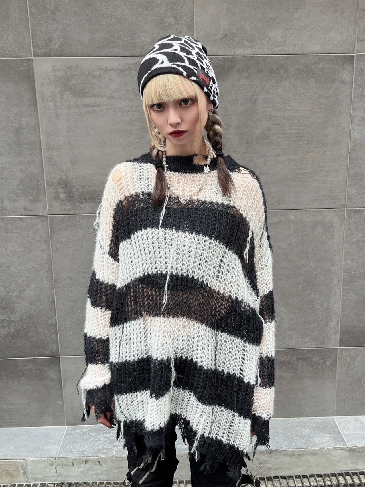 【PLANET STUDIO】damage string knit