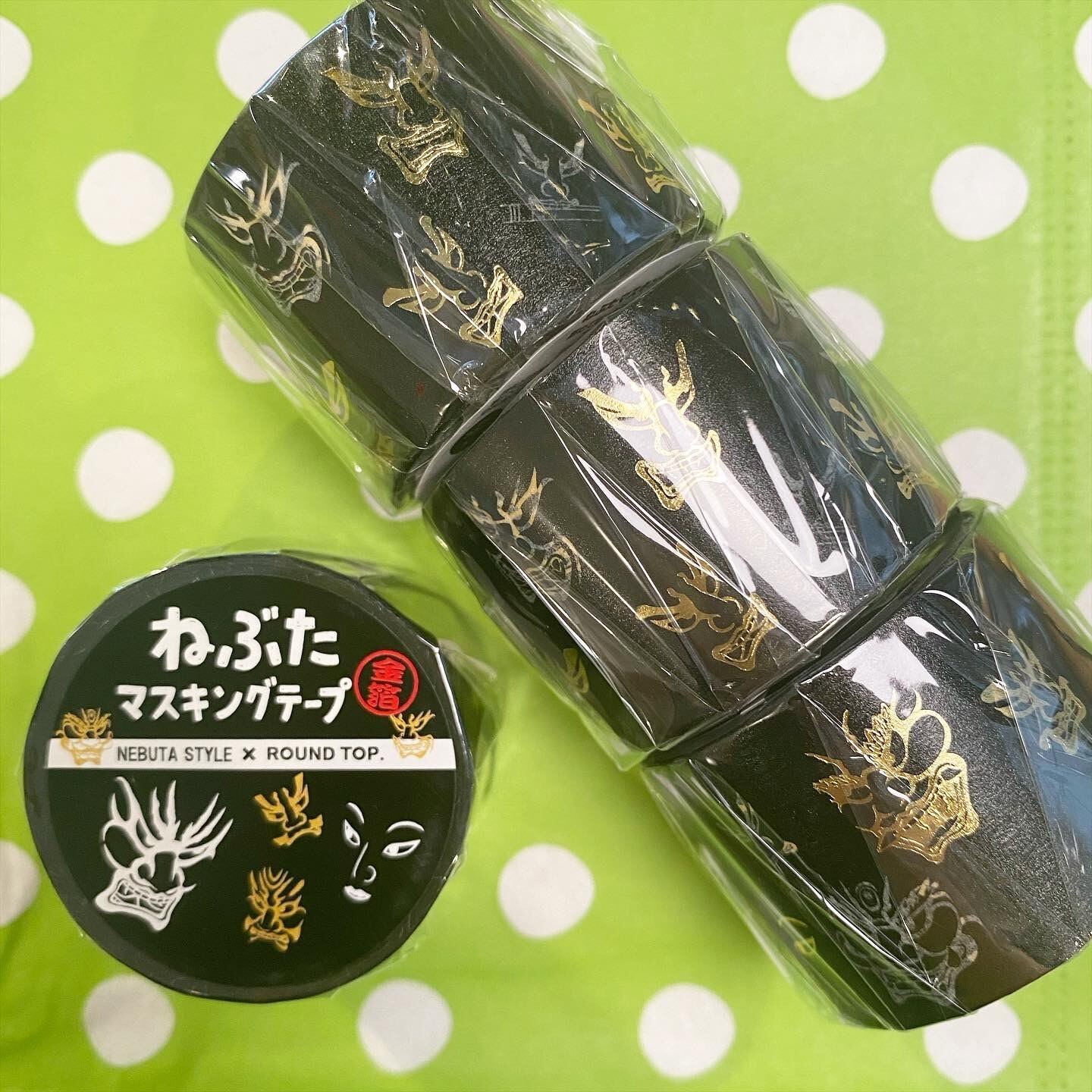 ネブタ・スタイル×ラウンドトップ 金箔 黒 YKS-MK-007 30mmマステ RT02