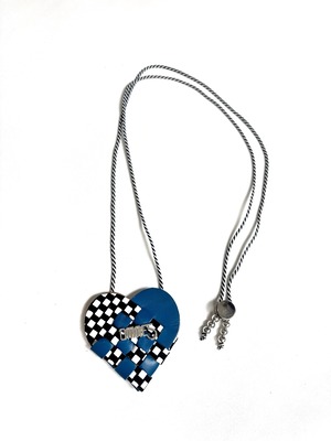 Amuheart Necklace CHECKER×BLUE