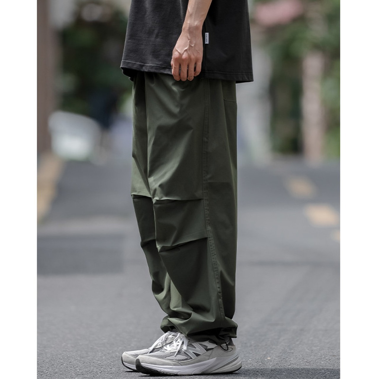 Layered design wide pants 0310 - 5
