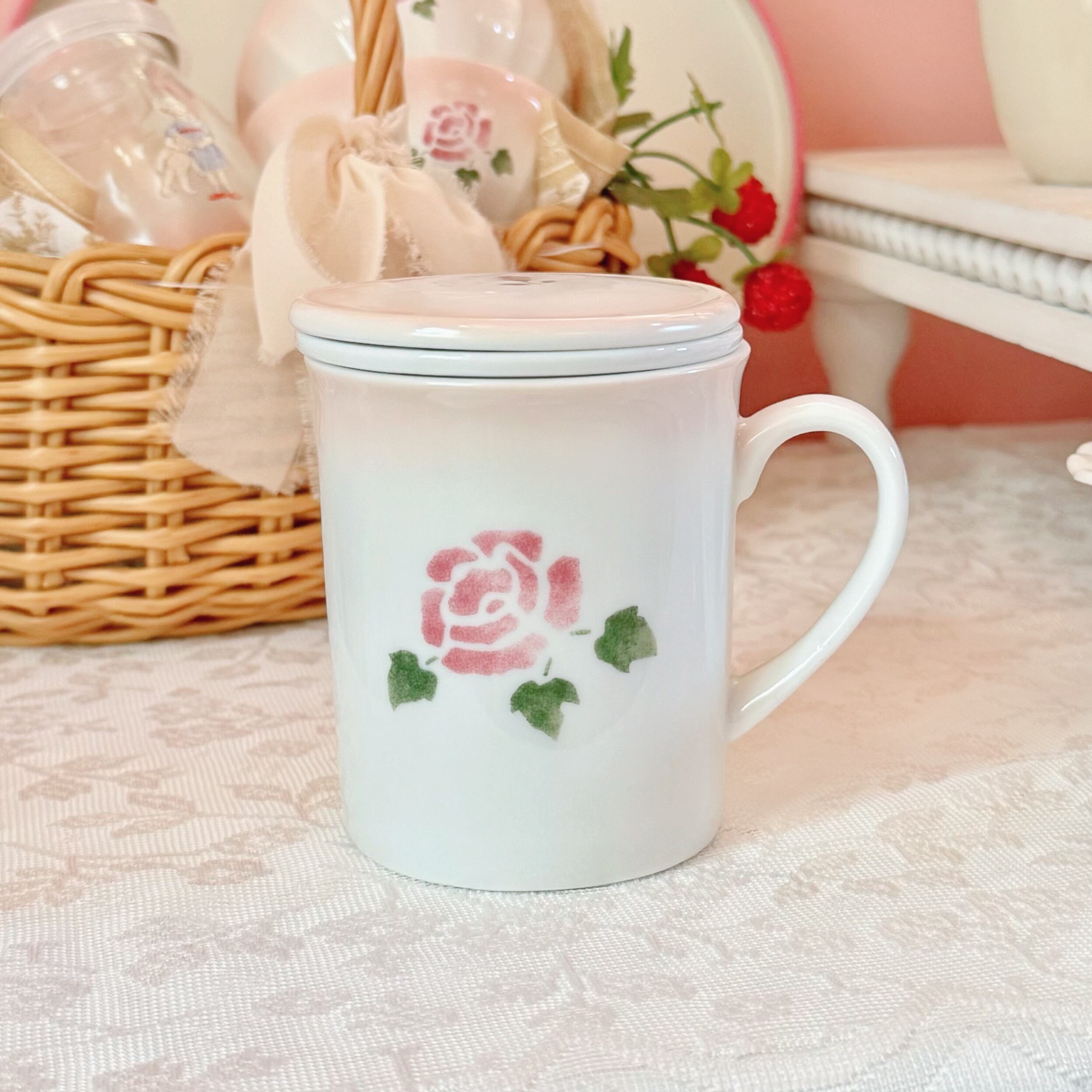 マニー ローズ柄 16cmスープパン 片手鍋 | pear cat 村の小さな雑貨屋さん