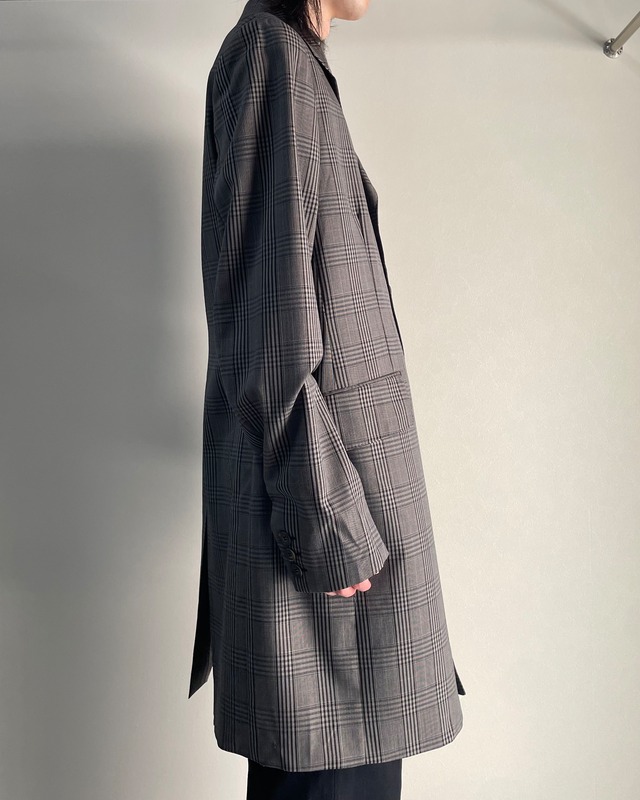 【90s dries van noten】classic check chester coat