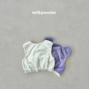 ミルクパウダー / milkpowder / ソムソムフリースベスト / 韓国子供服 / キッズ / 26winter〖取寄〗*XS~JS*