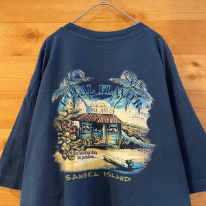 【ALSTYLE APPAREL ALSTYLE】メキシコ製 サニベル島 イラスト Tシャツ バックプリントXL ビッグサイズ US古着 アメリカ古着