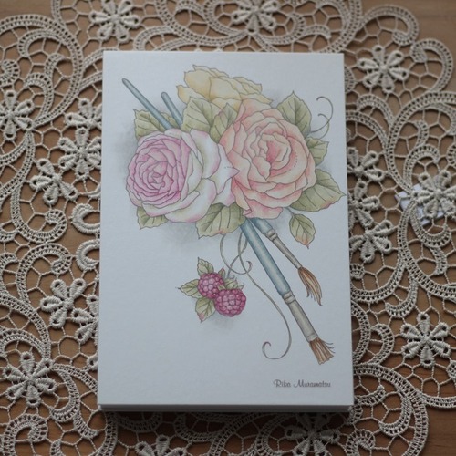 【アクリル】バラとベリーの御朱印帳デザインパケット