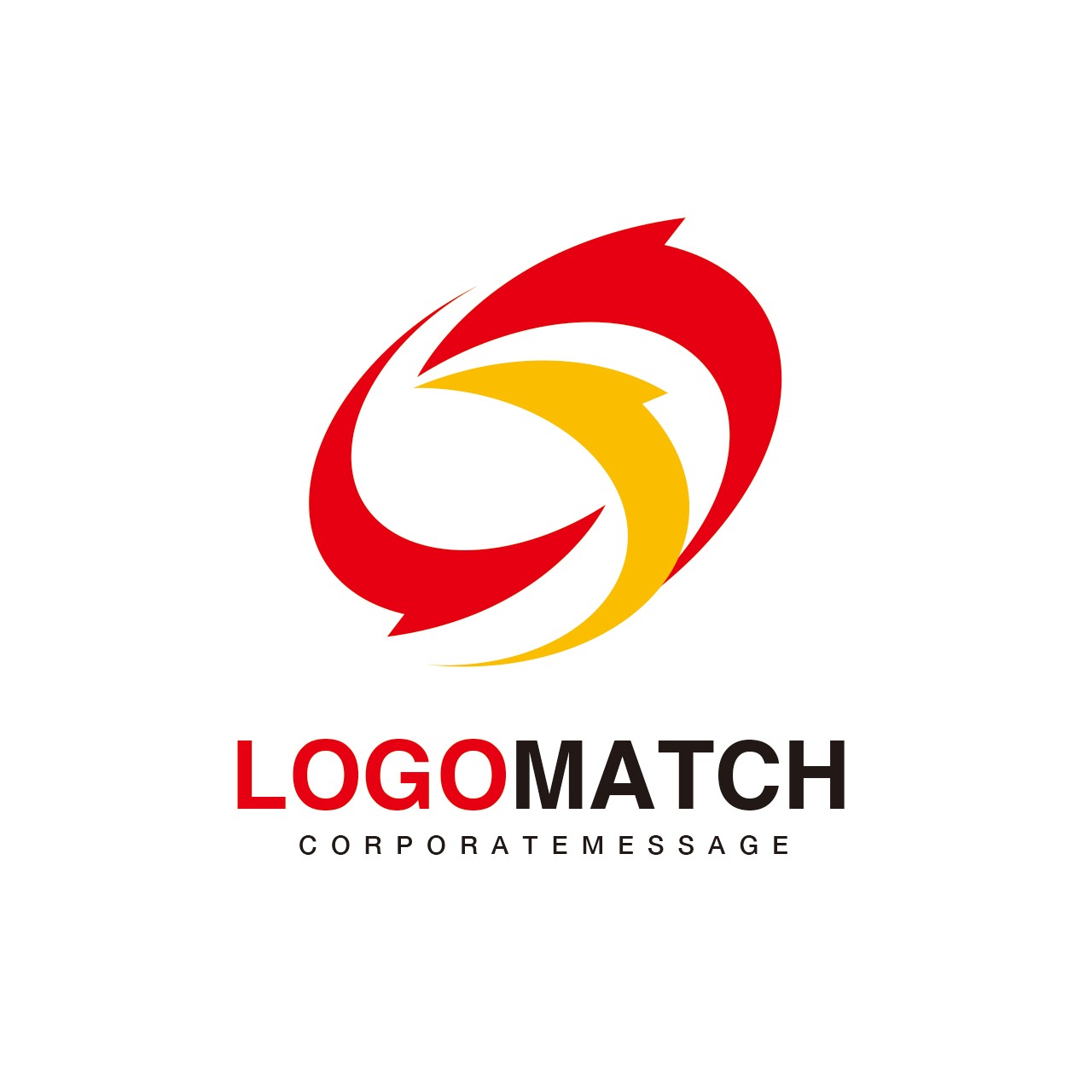 ダイナミックに回転するOのロゴ