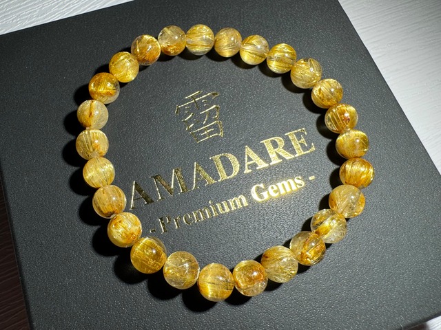 No.1422【S】タイチンルチルクォーツブレスレット