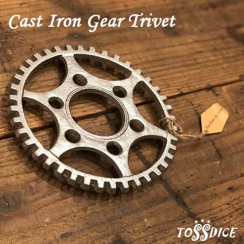 CAST IRON GEAR TRIVET キャストアイアン・ギアトリベット 鍋敷き アンティー仕上 TOSSDICE