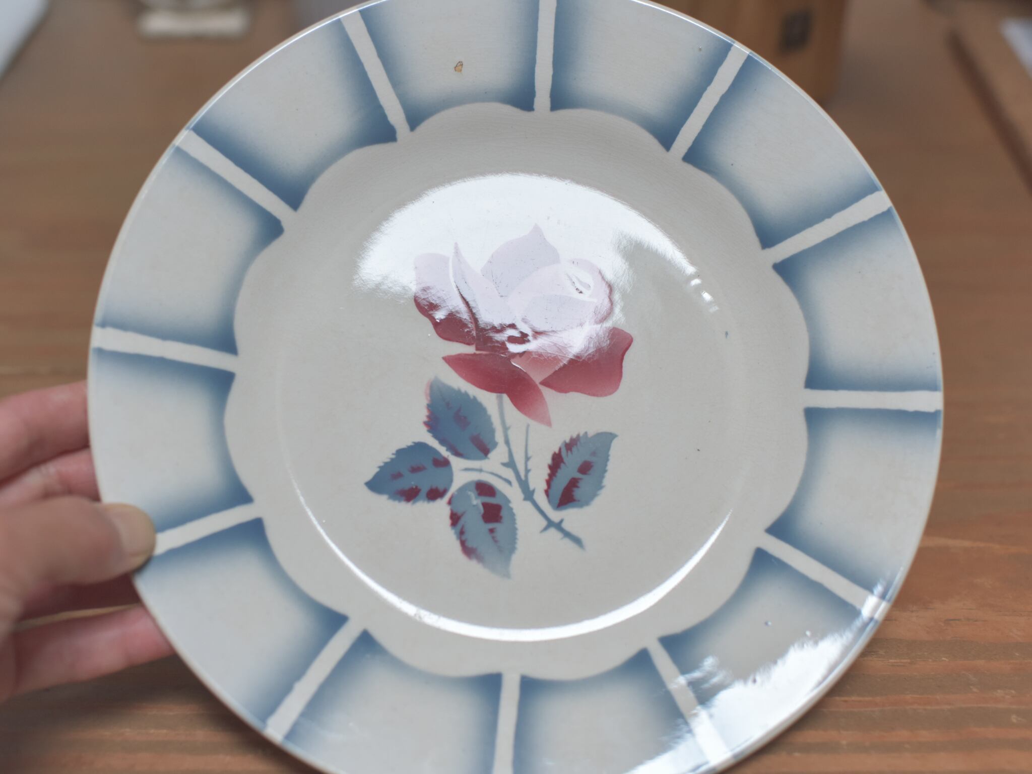 アンティーク ●1922~1965年頃●ディナー皿23cm●Sarreguemines & Digoin