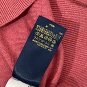 POLO RALPH LAUREN ラルフローレン PIMA COTTON Vネック ニット セーター S/くすみピンク メンズ