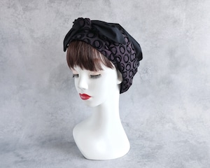 【再販】スカーフタイプ（ペイントタッチのドット柄）とブラックカラー：Scarf type (paint Touch dots) and black color