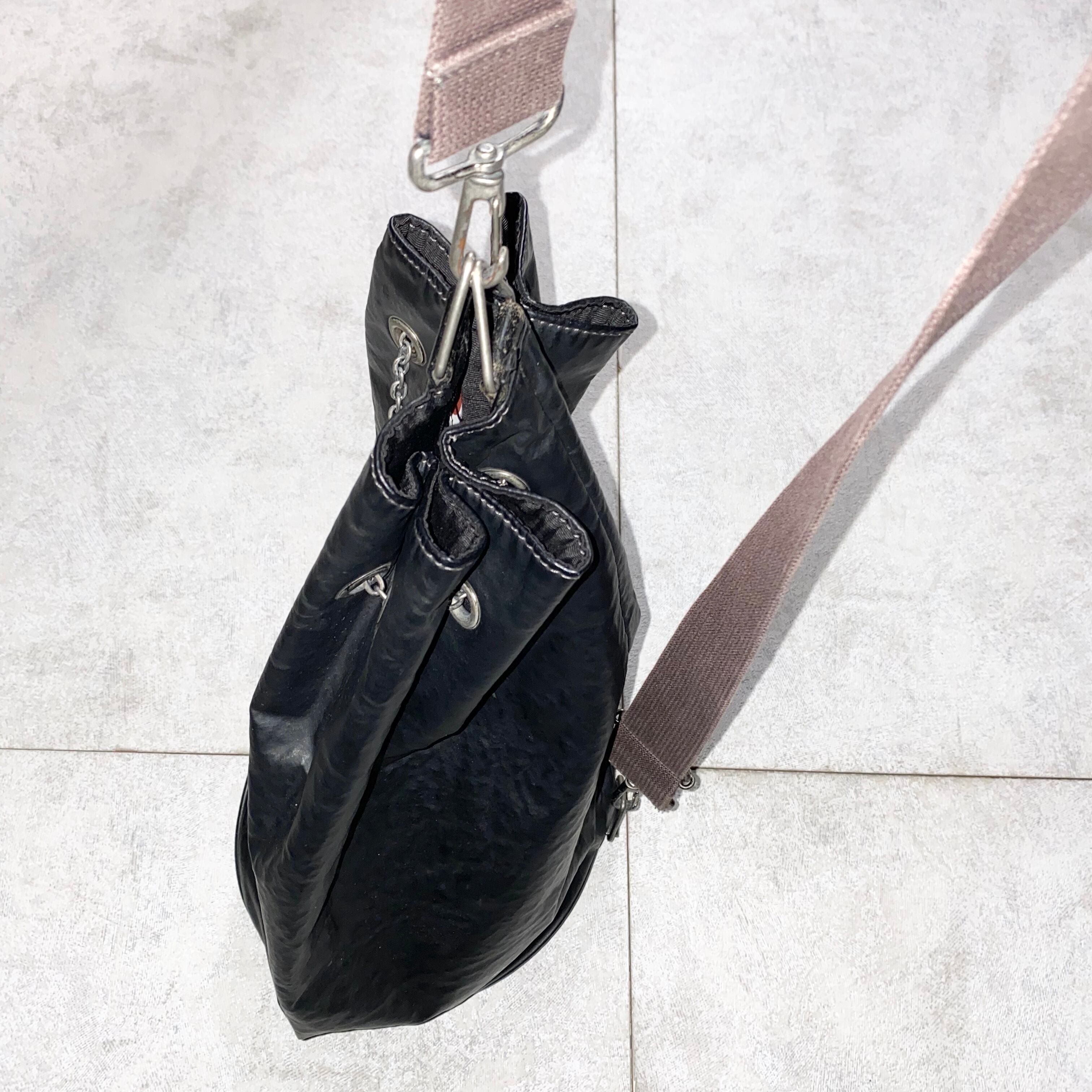 jean paul gaultier 90s marble-leatherbag