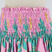 フラダンス 衣装 パウスカート ピンク系 シングル シンプル ティアレ柄 葉っぱ柄 かわいい 華やか 鮮やか 明るい ふわふわ ハワイアン アロハ ハワイアンプリント フラ ダンス レッスン 練習 グリーン系 イエロー系 おしゃれ カラフル 可愛いスカート