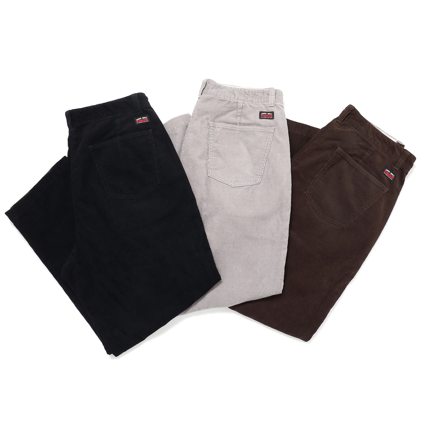 LOOSE FIT CORDUROY PANTS/BROWN | PORKCHOP GARAGE SUPPLY