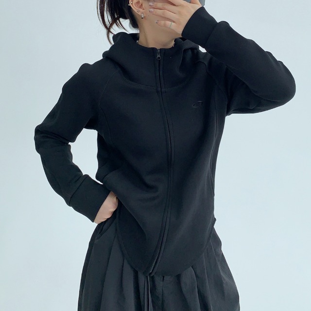 simple slim zip-up hoodie　シンプルスリムジップアップフーディー　J1567