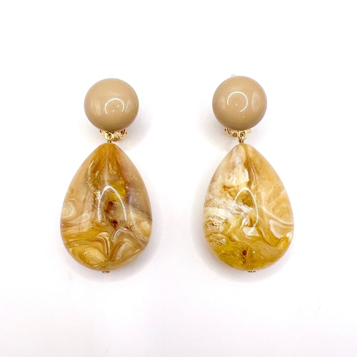 Francine Bramli Paris CUBA ピアス/イヤリング beige marble