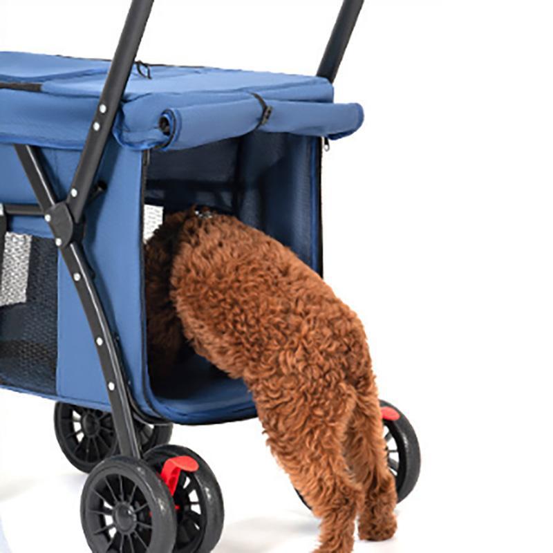 中型犬、大型犬用の軽量で折りたたみ可能なペット用ベビーカー。犬、猫