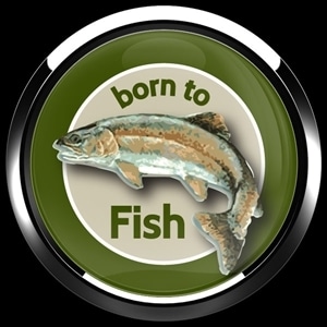 141番 ゴーバッジ Fishing BORN TO FISH