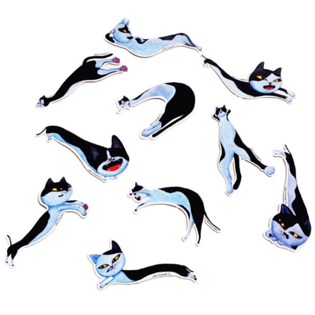 猫ステッカー10枚セット 台湾雑貨
