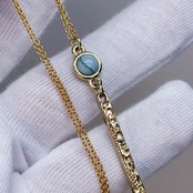 カレイキニネックレス(Blue/Gold)