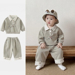 【70-100】秋キッズ セットアップ トップス+パンツ 2点セット ベビー 男女兼用