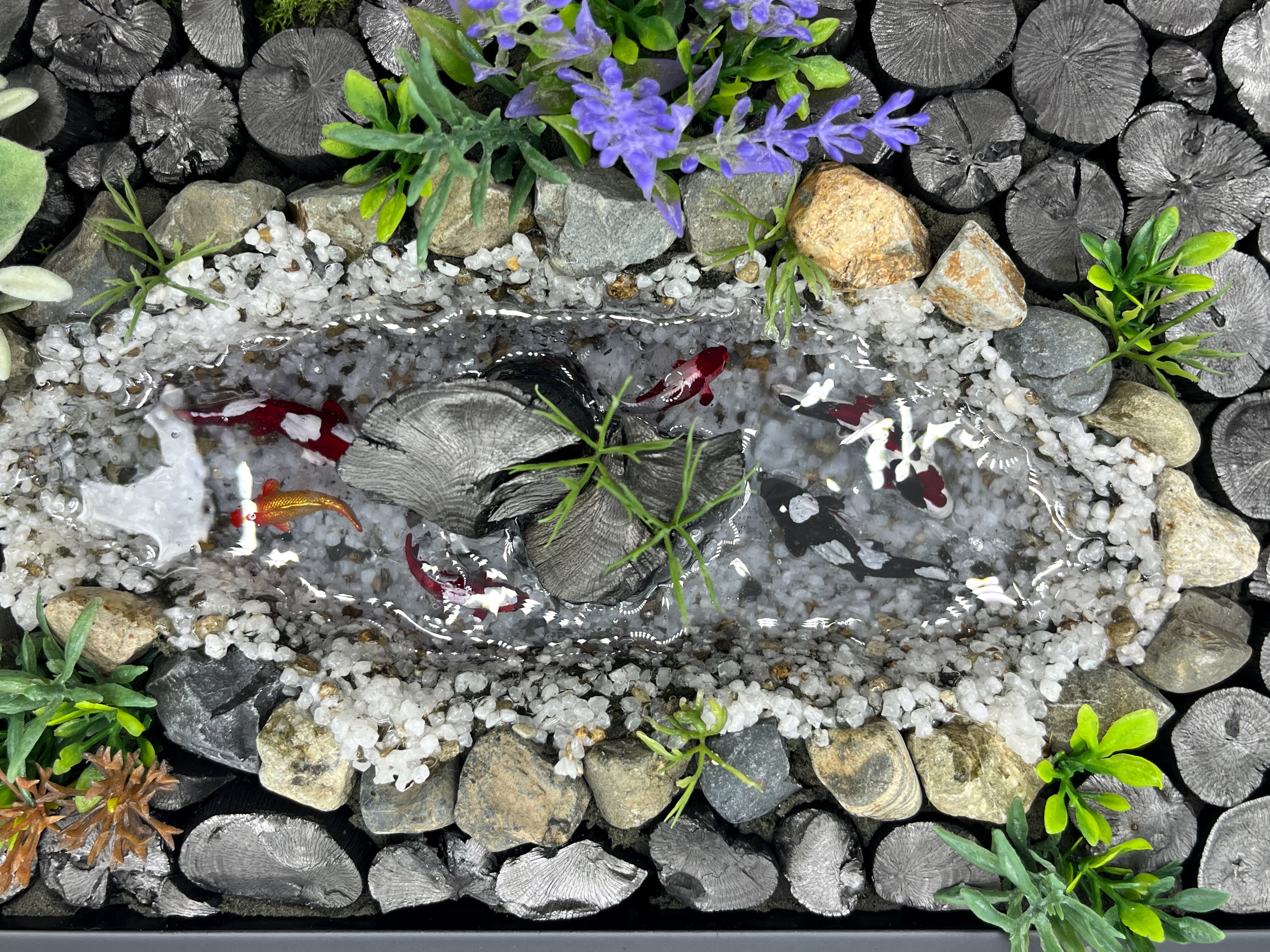 紀州備長炭 インテリア 『風物詩炭庭』フレーム 52cm×40cm 特大