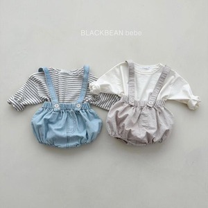 【BLACK BEAN】チュロスサロペットSET デニム 60〜80cm【240205bl】