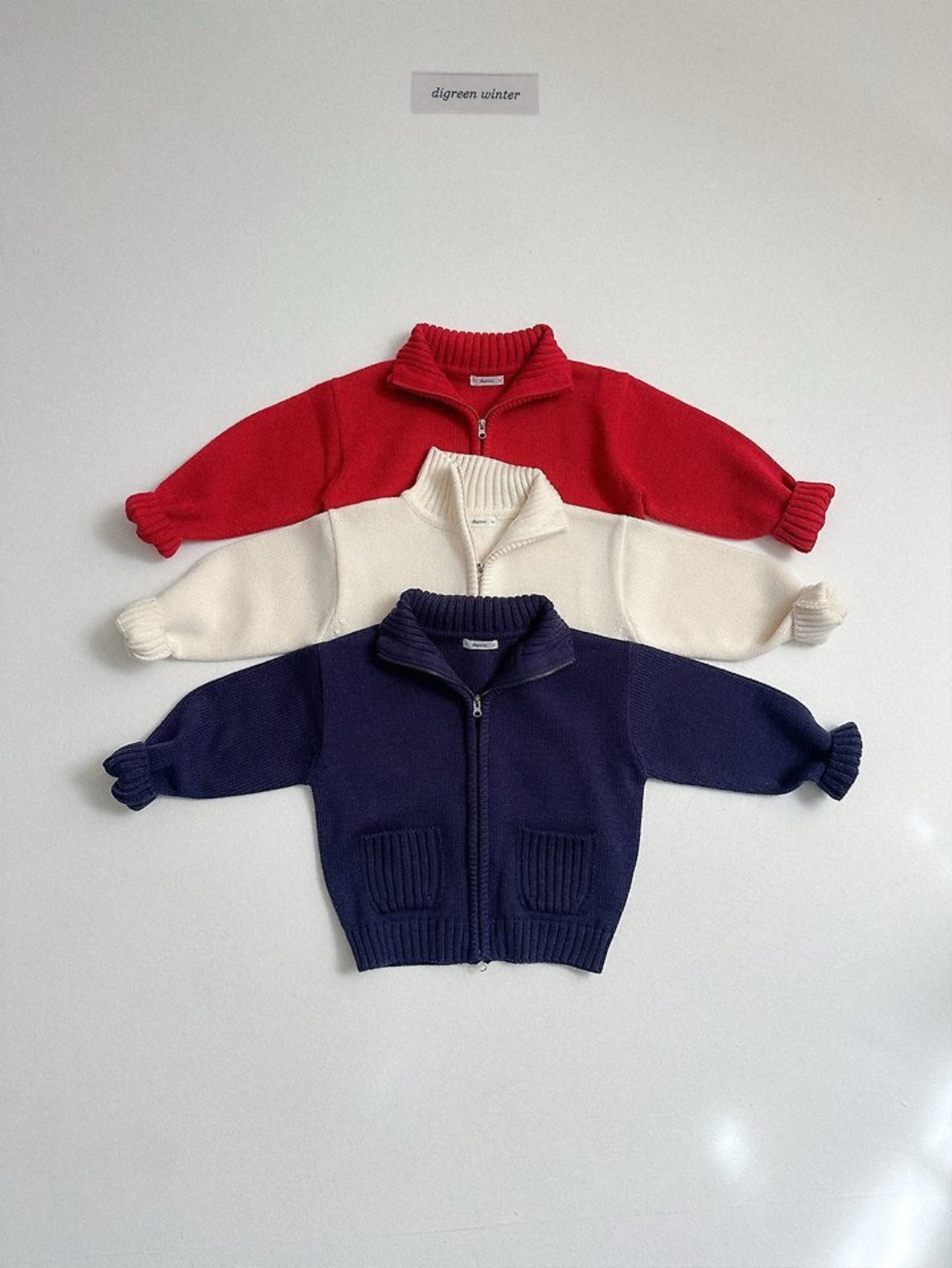 〖取寄〗韓国子供服 / 26winter / Digreen / ロエルニットジップアップ / キッズ / 冬服 *S~2XL*