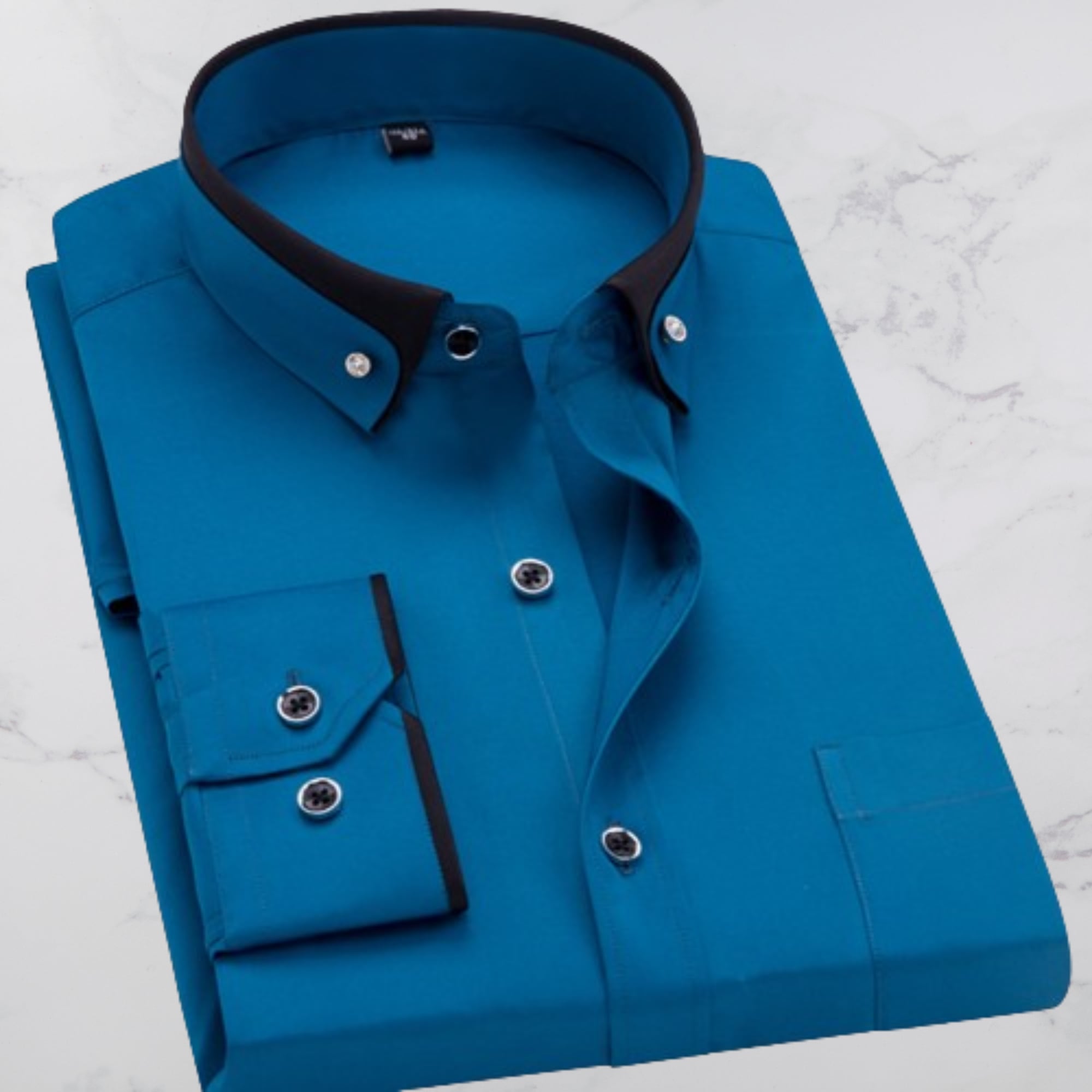 ビジューボタンダウン ラペルラインシャツ 6カラー LB1161