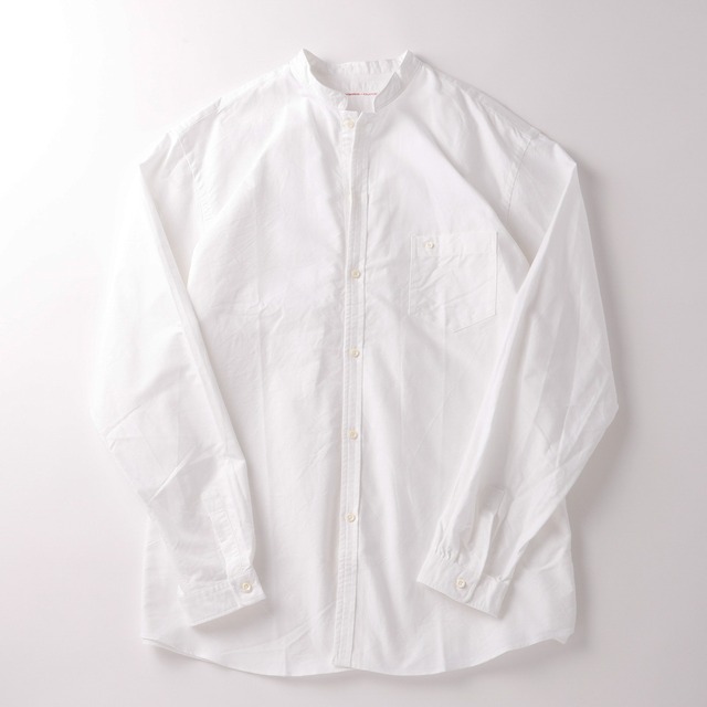 【新品】SUNSHINE＋CLOUD MINTENS限定品  OXFORD SHIRTS BIG SIZE  OPEN STANDA ／ サンシャインクラウド 別注品 オープンスタンダ  スタンドカラー  オックスフォードシャツ ビッグサイズ ホワイト サイズ４（XL）日本製