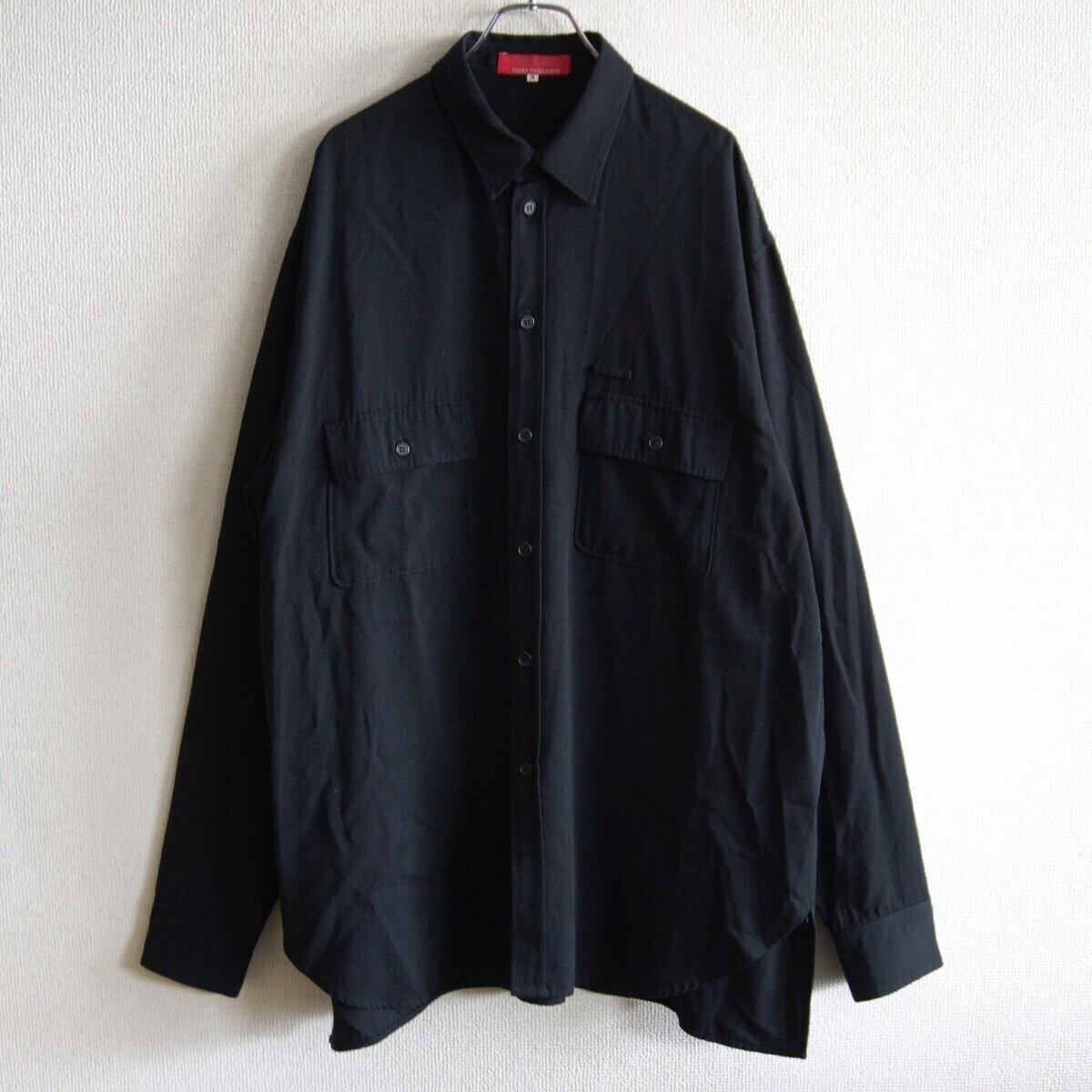 90s/赤タグ】Y's for men【ボックスシルエット レーヨン シャツ 】M