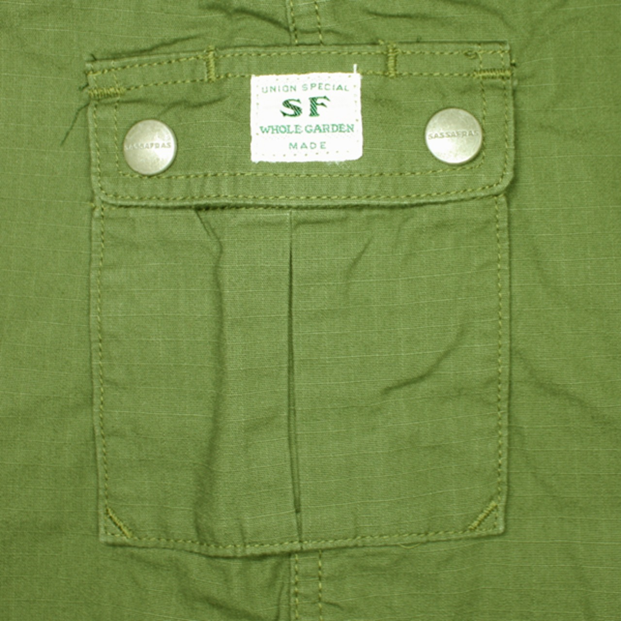 ［SASSAFRAS］フォールリーフドレス キッズ#S-M｜OLIVE