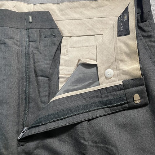 90s BALENCIAGA archive gray slacks w32 詳細写真10