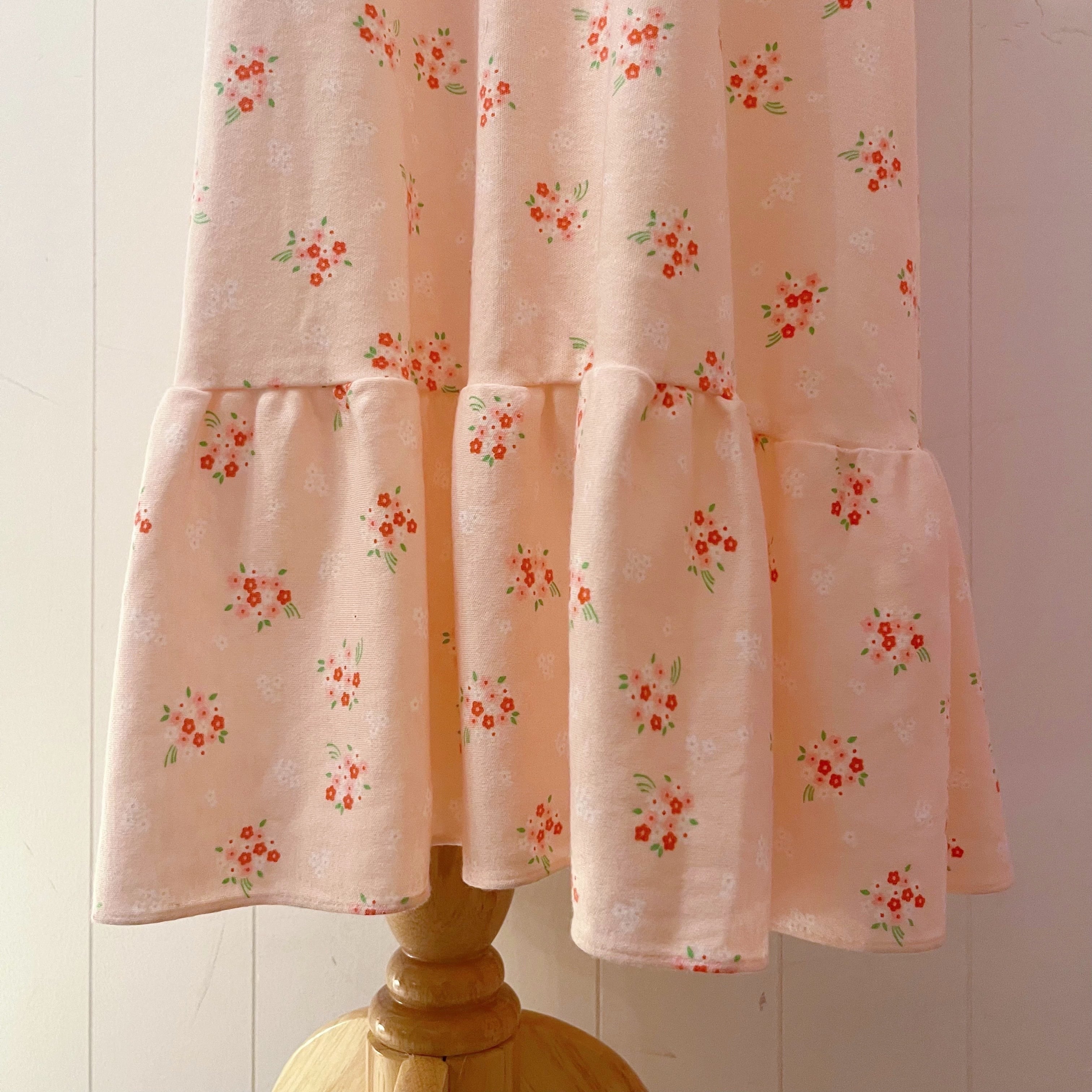 pink flower ribbon neglige one-piece