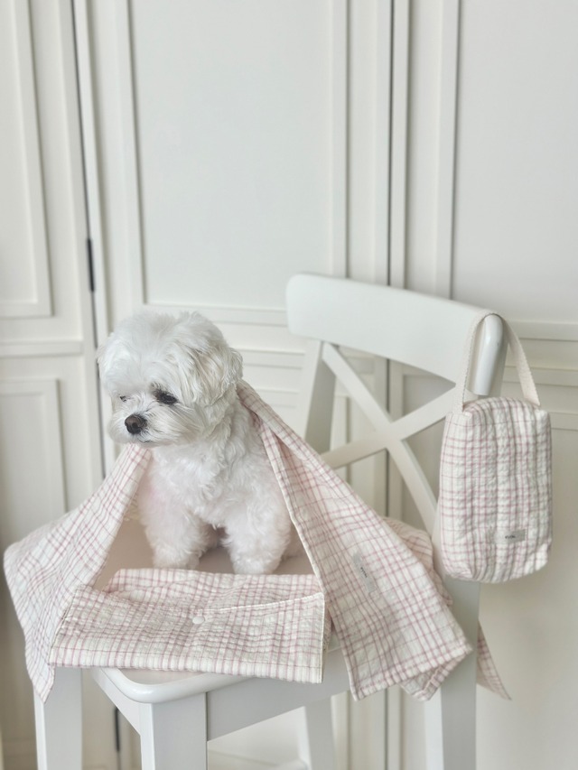 〈即納アイテム〉EYOU / ソフトデイズお散歩ポーチ-ピンクチェック