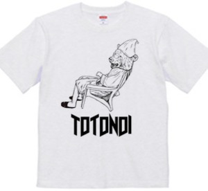 TOTONOI熊　6.2ozTシャツ　white or ash　