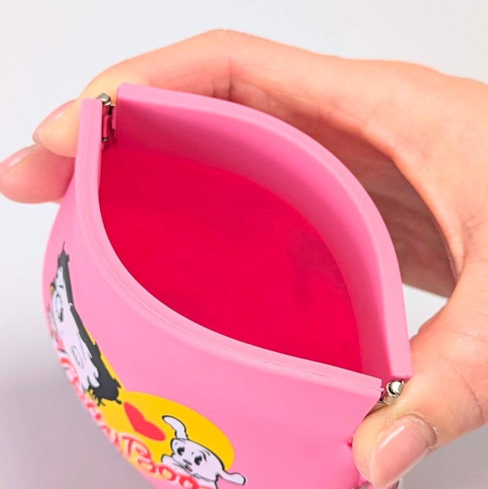 【 Betty Boop( ベティ・ブープ ) 】SILICONE POUCH ( シリコーンポーチ ) ストラップ付き / 小物入れ / コインケース / コスメポーチ 〚アメリカン雑貨 アメトイ〛