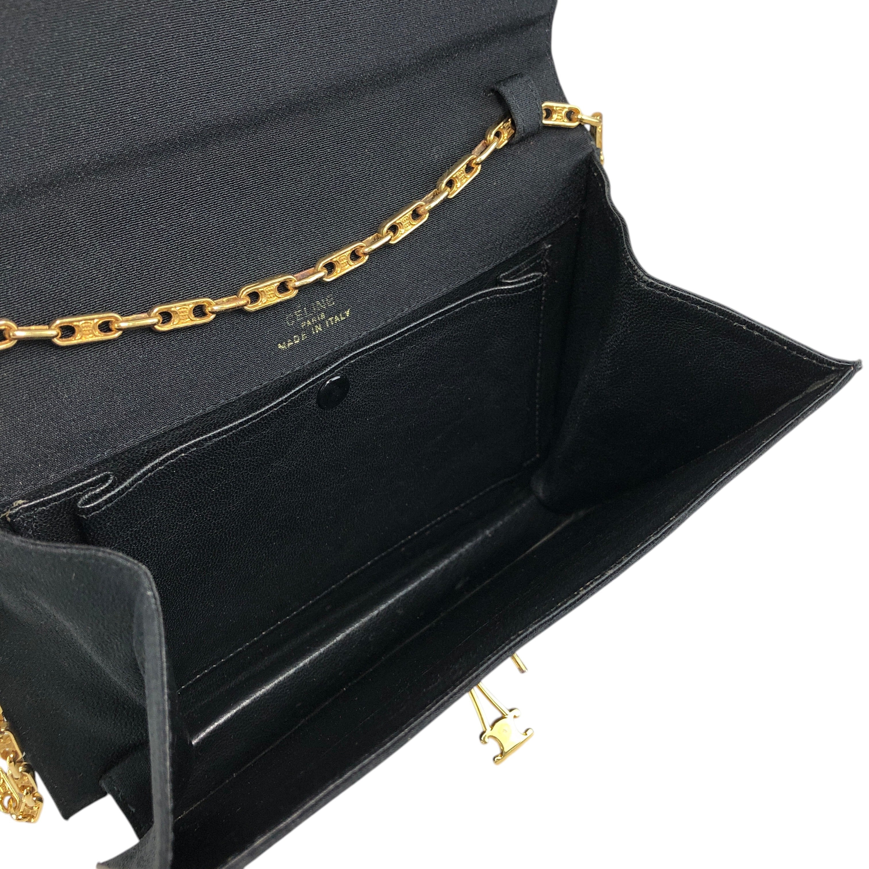 CELINE セリーヌ ショルダーバッグ ブラック トリオンフ キャンバス